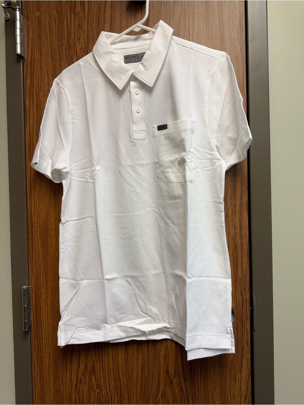 Men's White Polo Shirt - Classic Pocket Polo FIGS